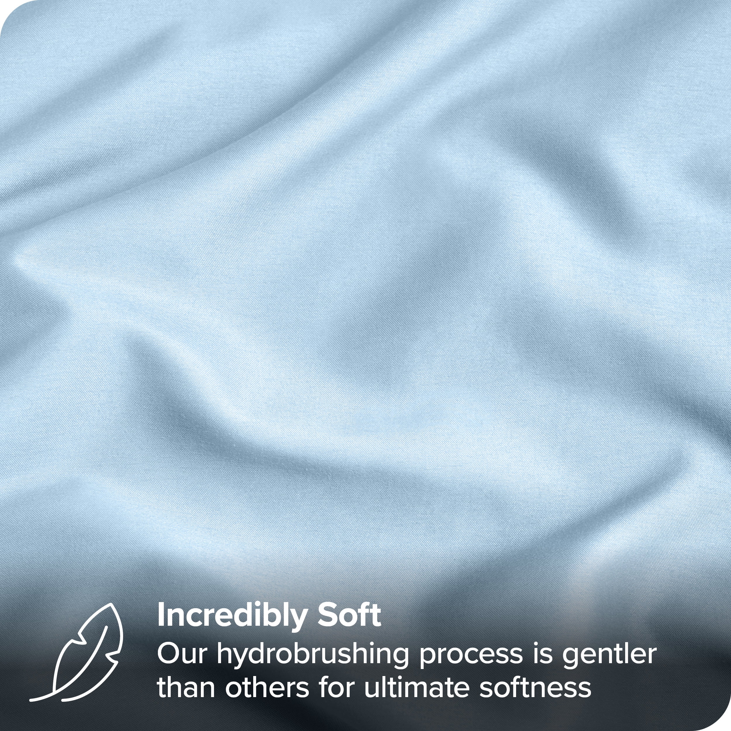 Bare Home Light Blue Microfiber Pillowcase Set, Hypoallergenic, King Set of 2