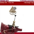 thumbnail image 1 of American Shifter  700R4 Shifter Kit 6 in. Trim Kit Chrome Dual Shift Cap Transmission Boot Ringed Knob for C8B81, 1 of 1