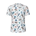 thumbnail image 5 of Wukai Undersea Animals Print Men's Short-Sleeved Mesh T-Shirt,Quick-Dry Short Sleeve Workout T-Shirt-X-Large, 5 of 8