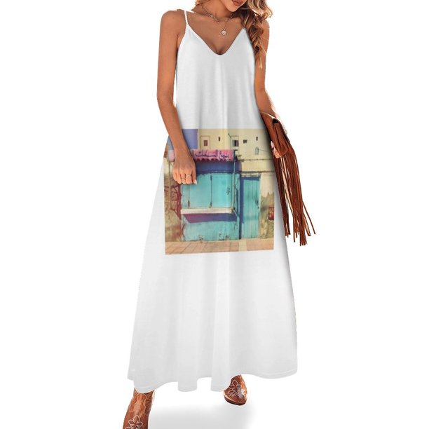Domingo en Marruecos Vestido sin mangas Vestidos de verano para mujer Vestido de noche para mujer Vestidos elegantes para mujer