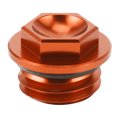 thumbnail image 1 of Tapa de llenado de aceite, cubierta de tapón de tornillo, aluminio CNC, apto para Husqvarna TC 85/TE 125-300/FE 250-501, color naranja, 1 of 5
