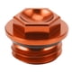 thumbnail image 1 of Tapa de llenado de aceite, cubierta de tapón de tornillo, aluminio CNC, apto para Husqvarna TC 85/TE 125-300/FE 250-501, color naranja, 1 of 9