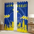 thumbnail image 2 of Manfei Los Angeles Curtains and Drapes (38x54),Football City Blackout Curtains for Bedroom,Blue Yellow Curtains Pack of 2 (38x54),Super Cozy Room Decor, 2 of 6
