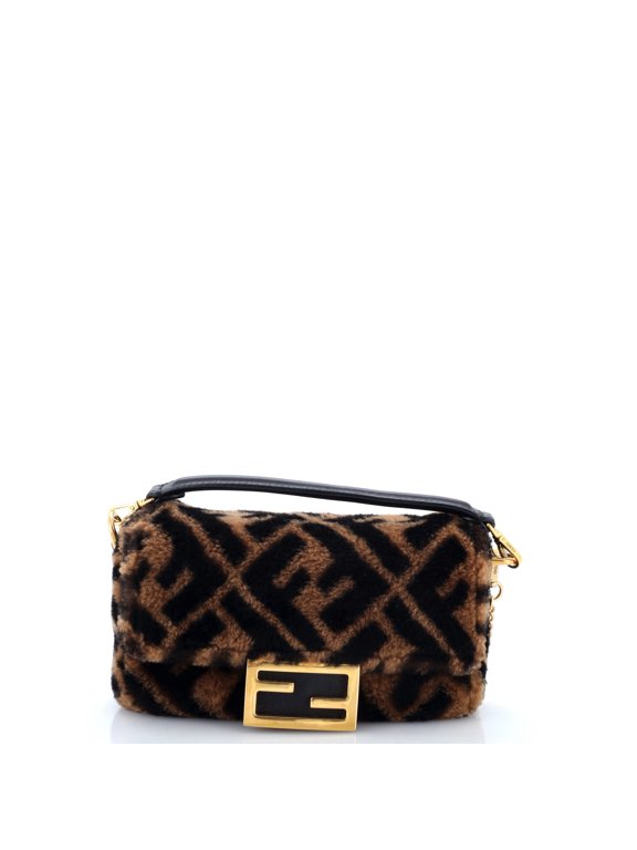 Pre-Owned Baguette NM Bag Zucca Shearling Mini By Rebag