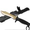 thumbnail image 4 of CS GO 12" Tactical Hunting Knife Golden Tiger 3D Pattern Fixed Blade with Sheath, 4 of 6