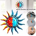 thumbnail image 1 of Muyoka Sun Moon Estatua Metal Sol y Luna Arte de la pared Decoración 3D Creativo Metal Sol Luna Arte de la pared Escultura Colgante Adorno para el hogar Patio Cercado Porche (12.7 pulgadas) Muyoka Hogar, 1 of 7