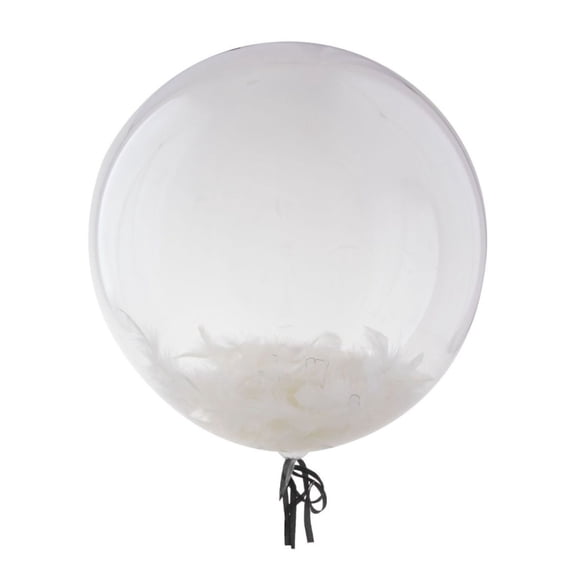 Balloon-Funny Bubble-White Feathers-18"