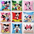 thumbnail image 2 of Disney-funda de almohada de Mickey y Minnie Mouse, juguetes de peluche, decoración para el hogar, regalo, 45x45cm, 2 of 3