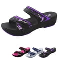 thumbnail image 1 of Memory Foam Flatform Slide Sandals: 1577 Purple, EU37 (US Size 6 - 6.5), 1 of 6