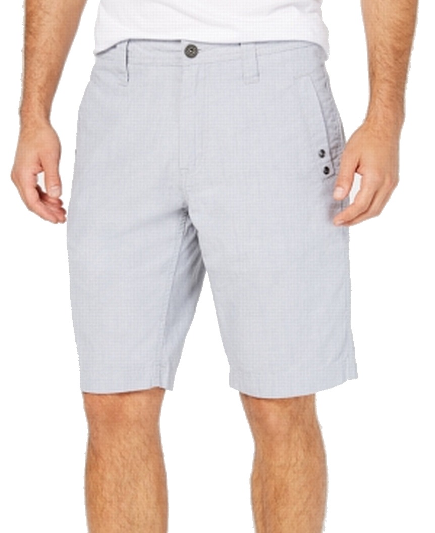 INC Mens FlatFront Stretch Casual Walking Shorts, Blue, 32