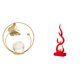thumbnail image 1 of Estatua de bola de cristal abstracta, escultura de fuego, figura de hierro, adorno decorativo, material artístico de calidad, base estable, ad, 1 of 8