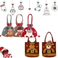 thumbnail image 5 of TETOU Christmas Gift Bags Deer Dolls Knitted Drawstring/Handbag Santa Snowman Storage Bag for Kids Guests Holiday Gift Bag, 5 of 7