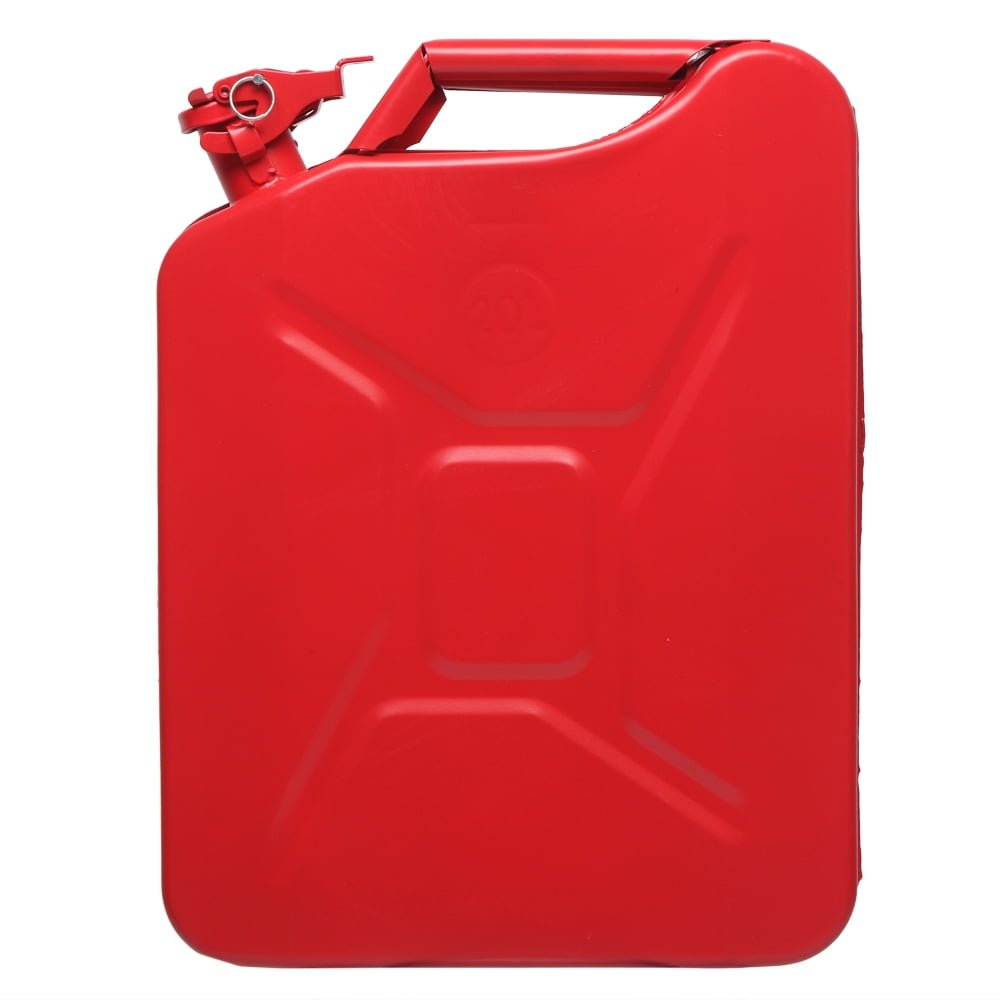 2 x Red 20 Litre Metal Jerry Cans For Fuel Gas Oil /& Spout Petrol Diesel