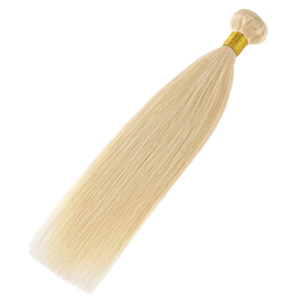 Blonde Bundles Straight Human Hair Weave 100% Brazilian Remy Natural Human Hair Weft Extensions Human Hair Bundles 613# 24inch