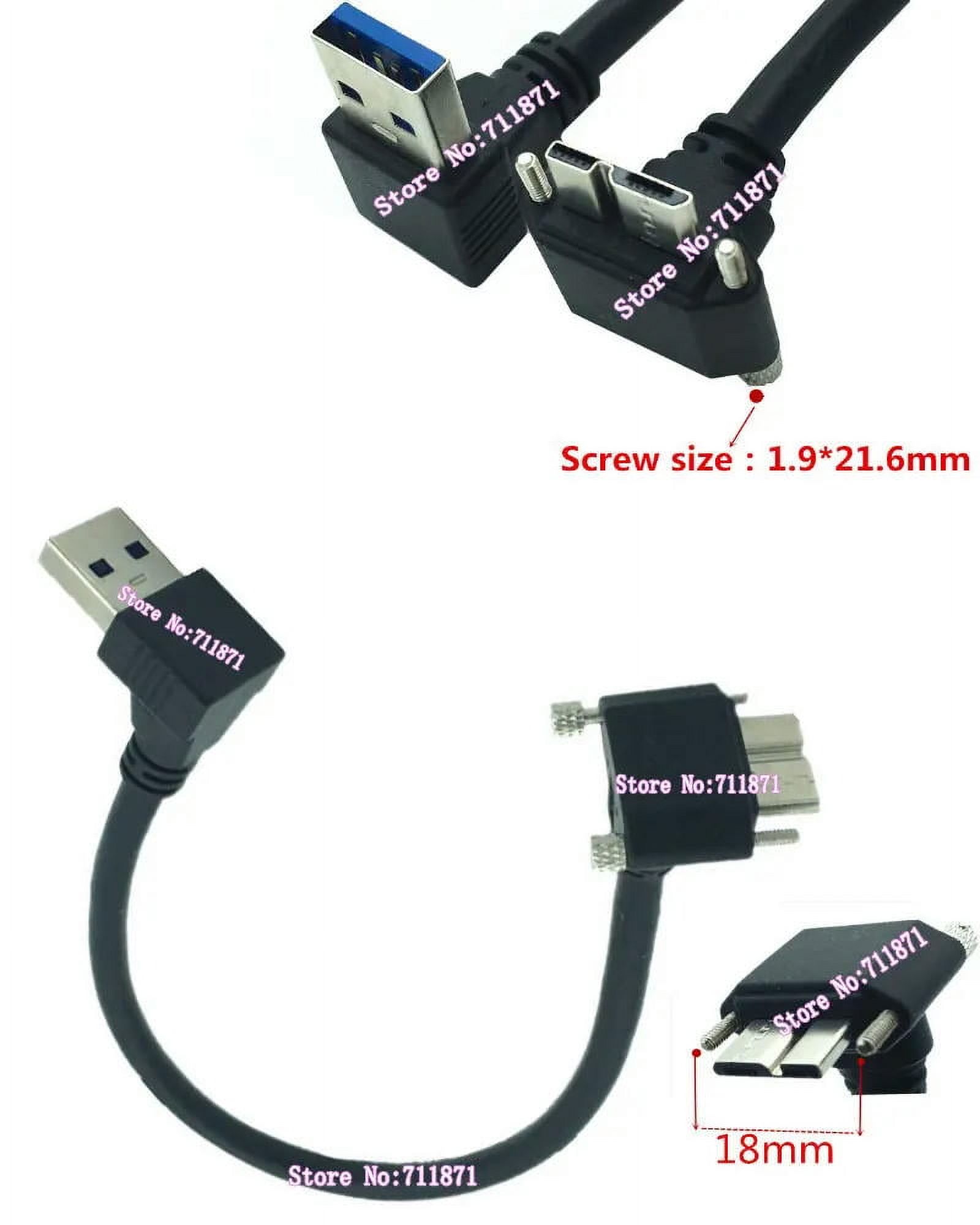 FOR Right Angle Up Bend Screw Fixed Micro Usb V3.0 charging Data Cable line Usb3.0 A Micro B Male Data charging Line cable Usb 3.0