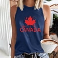 thumbnail image 2 of Amzcrzy Camisole pour Femmes Tendance à Imprimé de Feuille d'Érable Camisoles de la Fête du Canada Décontractées à Col Rond Sans Manches Hauts pour Femmes Confortables Camisoles d'Été pour Femmes, 2 of 4