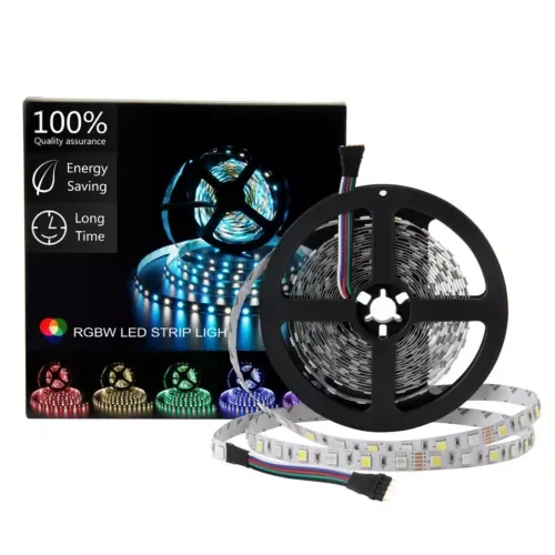 5M Rgbw Led Strip Lights Rgb Cool White Adhesive Light For Home Room Party Decor