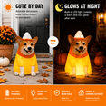 thumbnail image 2 of Clearance! 18Inch Lighted Corgi Dog Halloween Decoration, Freestanding Blow Mold Figure with Candy Corn Costume, LED Halloween Dog for Front Porch, Yard, Entryway, Indoor and Covered Outdoor Display, 2 of 6