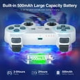 thumbnail image 5 of INFISU 2 Pack Controllers for P3 ,Wireless P3 Gaming Controller with Double Shock & Motion Sensor,Compatible with P3 Controller Bluetooth Rechargeable Gamepad Remote,White, 5 of 8
