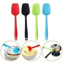 4 Pcs Silicone Spatulas Set, 8.2 inch Small Rubber Spoon Spatula Heat Resistant Seamless One Piece Design Non-Stick Spoonula Flexible Scrapers Baking Mixing Tool