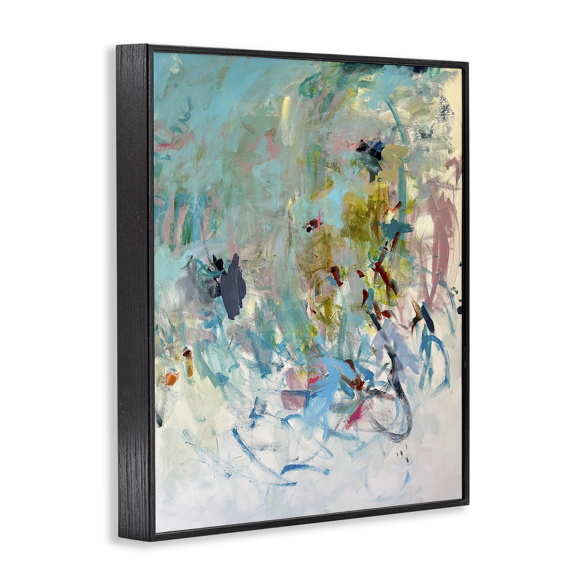 Stupell Industries Chaotic Ombre Scribble Abstract Painting Black Framed Art Print Wall Art, 11 x 14