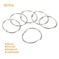 thumbnail image 3 of Unique Bargains 2.07' Dia. Detachable Binder Rings Index Snap Metal Clips, Silver Tone 50 Pack, 3 of 5