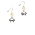 thumbnail image 2 of Delight Jewelry Silvertone Crab Goldtone Leaf French Earrings, 2 of 4