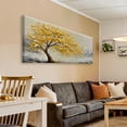 thumbnail image 4 of Golden/Green/Blue Tree of Life Paintings - Large Canvas Print Wall Art for Living Room, Bedroom, Office Decorations, Landscape Artworks with Framed, 60"X30", 4 of 7