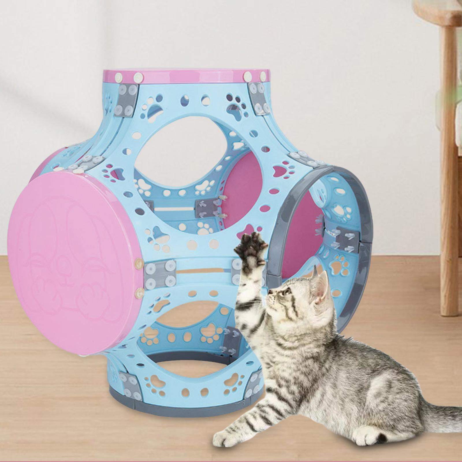 Bvdfgk Cat Tunnel Pet Interactive Toy Pet Supplies Cat Climbing Frame Pay Toy for Puppy Blue
