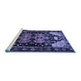thumbnail image 2 of Ahgly Company Machine Washable Indoor Round Persian Blue Traditional Area Rugs, 3' Round, 2 of 4