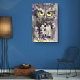 thumbnail image 5 of Startonight Canvas Wall Art Purple Owl Bird Painting, Framed 32" x 48", 5 of 6