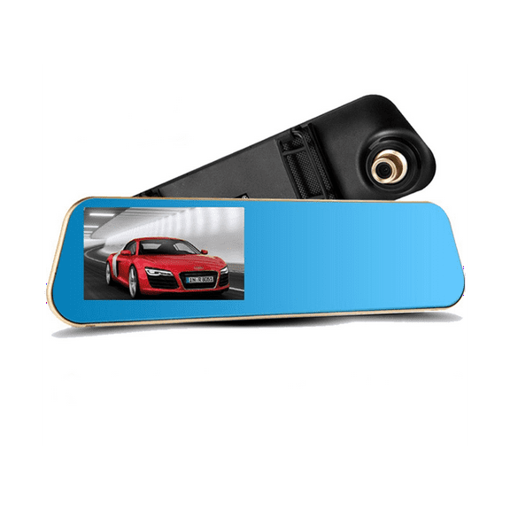 X10 Car DVR, Car Camera Car Video Recorder Full HD 1080P Car Video Camera 4.3 Inch LCD with Dual Lens for Vehicles Front Rearview Mirror DVR Dash Cam with Reverse Parking System