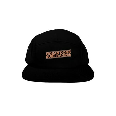 Ocean Dogs Surf Racing 5-Panel Camper Hat - black one size
