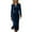 Navy, variant on Women's Elegant Solid Color Long Sleeve Bodycon Tea-Length Dress with Lapel Collar Tassel and Zipper Detail for Party Evening Occasion Western Style Vintage Dresses