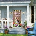 thumbnail image 5 of Honmine Easter Bunny Eggs Door Cover Banners, Spring Flowers and Blue Bow Pastel Design, Home Indoor Outdoor Holiday Decoration, Seasonal Festive Decor for Spring Celebration, 5 of 6