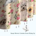 thumbnail image 6 of Yorkie Dog and Flower Florals Shower Curtain 36"x72" ,Bathroom Decorative Shower Curtains Set with 12 Hooks,Modern Waterproof Washable Shower Curtain, 6 of 6