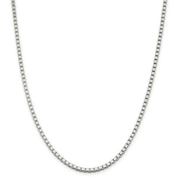 Sterling Silver 3.00mm Box Chain (Weight: 28.52 Grams, Length: 22 Inches)