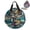 Blue leaf, variant on Embroidery Project Bag, Round Cross Stitch Storage Case, Double Layer Needlework Supplies Organizer for Floss and Tools, Portable Sewing Craft Gift for Mothers Day
