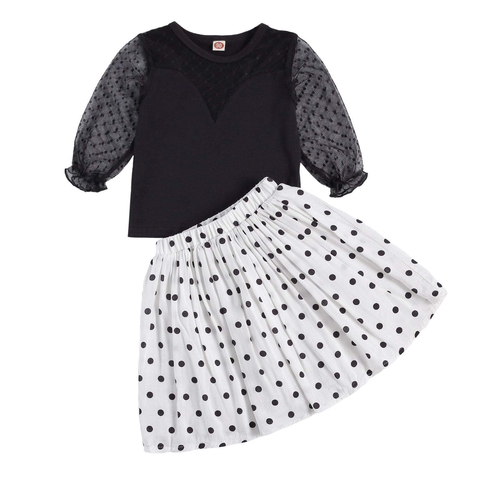 black and white spotty top