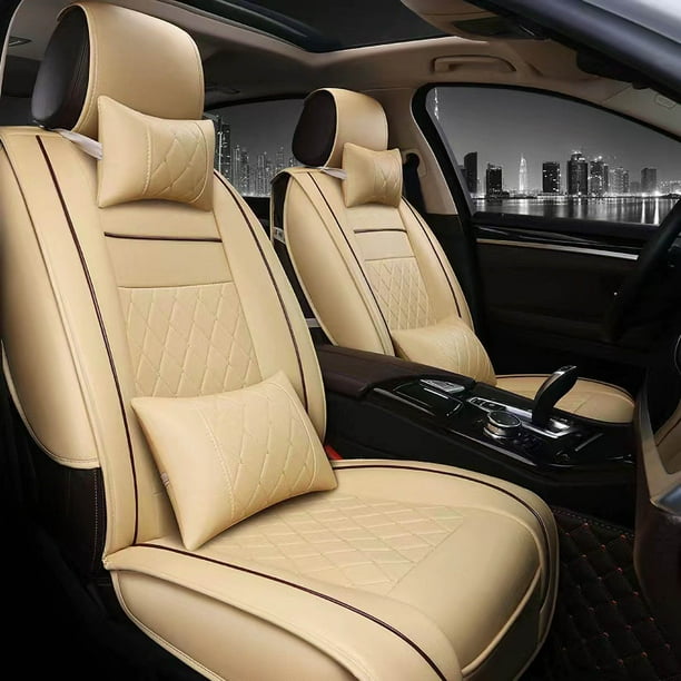 Protector de asiento de automóvil de cuero sintético, funda de asiento de automóvil, funda de asiento de automóvil de cuero de aire, funda de cojín para vehículo, respuesta rápida