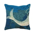 thumbnail image 2 of Liora Manne Marina Mermaids Are Real Indoor Outdoor Decorative Pillow Ocean, 2 of 5