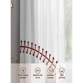 thumbnail image 6 of Simple Baseball Lines Modern Sports Sheer Curtains 45 inches Long, Light Filtering Sheer Window Curtains Rod Pocket Voile Drapes for Bedroom Living Room, 2 Panels 52"W x 45"L, 6 of 7