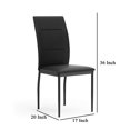 thumbnail image 5 of Miya Side Dining Chair Set of 2- Black Faux Leather- Sleek Metal Legs, 5 of 6