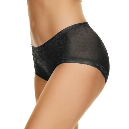 

ZMHEGW Panties For Women Cool Lace Lightweight Breathable Cotton Crotch Mid Waist Briefs Underwear