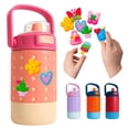 thumbnail image 1 of Termo Termico para Niños Charms Acero Inoxidable 12oz Pines rosa, 1 of 7