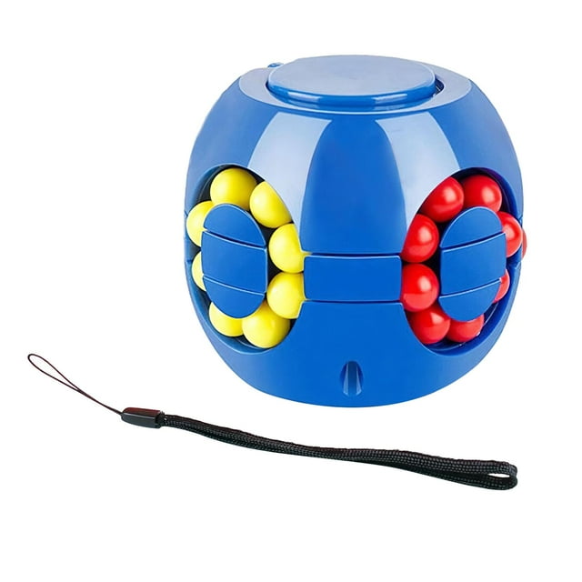 Juguete giratorio antiestrés con forma de frijol, juguetes antiestrés de descompresión, juegos de inteligencia Azul
