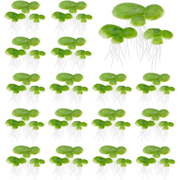 90PCS 3 Sizes Artificial Floating Duckweed Plastic Aquarium Floating Plants Artificial Floating Plants Fish Tank Plants Plants Simulation Floating Plants for Fish Tank Aquariums