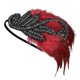 thumbnail image 5 of Diadema de plumas vintage, tocado estilo charlestón, banda para el pelo con forma de bola, 5 of 6