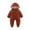 Coffee, variant on Baby Boy Girls Winter Warm Rompers Unisex Newborn Fleece Outfits Bodysuits Newborn Baby Winter Girls Boys Clothes Warm Animal Bear Ears Overall Rompers Hooded Jumpsuit Brown 0-3 Months