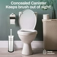 thumbnail image 2 of Home Intuition Modern Brushed Stainless Steel Toilet Brush & Holder Set, Bathroom Bowl Scrubber with Holder, 2 Pack, 2 of 7